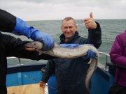 18 lb Conger Eel by shirt