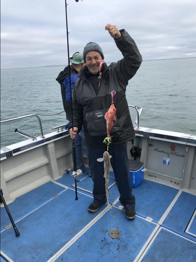 8 oz Red Gurnard by Andy, with a Gurnard and dog combo