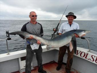 115 lb Blue Shark by Kevin Brewer