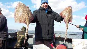 6 lb 5 oz Thornback Ray by Boys over from Poland