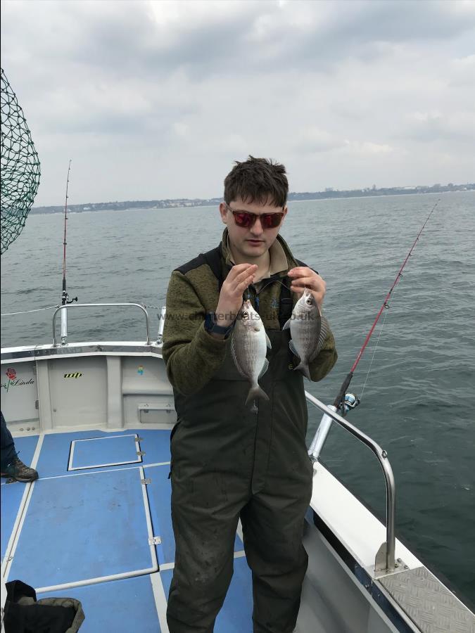 2 lb Black Sea Bream by Double shot for Toby