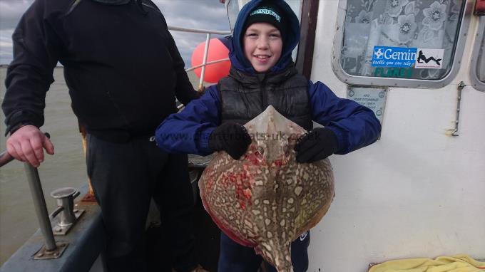 5 lb 6 oz Thornback Ray by Jack from herne bay