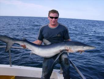 100 lb Blue Shark by John Crotty