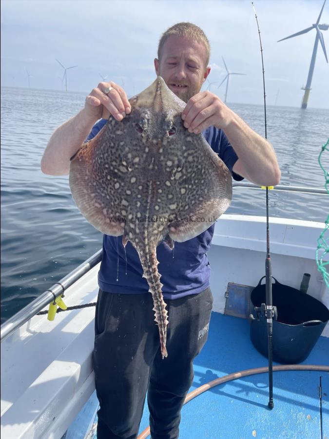 7 lb 7 oz Thornback Ray by Ashley and his First Thornback Ray