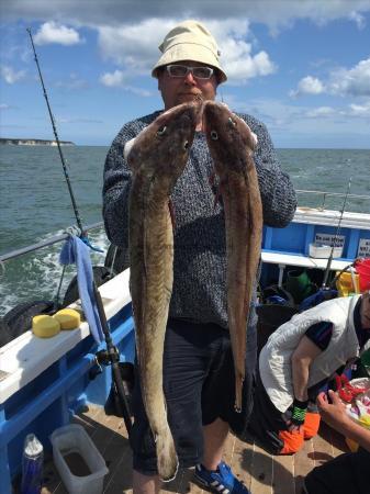 9 lb Ling (Common) by jamie from hull with 2 of his fish 11/07/2015