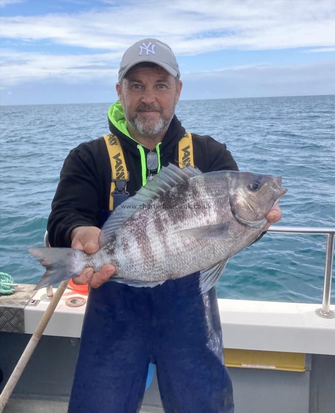 3 lb 9 oz Black Sea Bream by Unknown