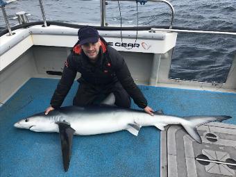 98 lb Blue Shark by Kevin McKie