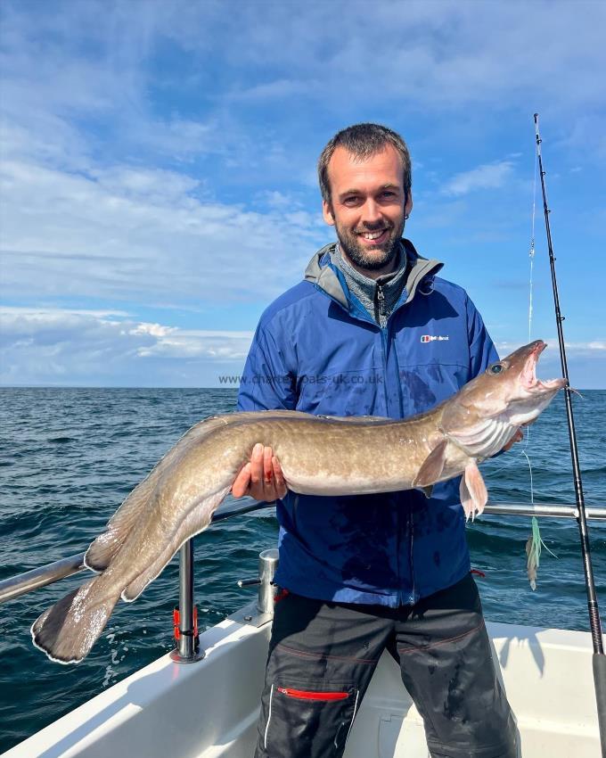 13 lb 8 oz Ling by Joe Mould