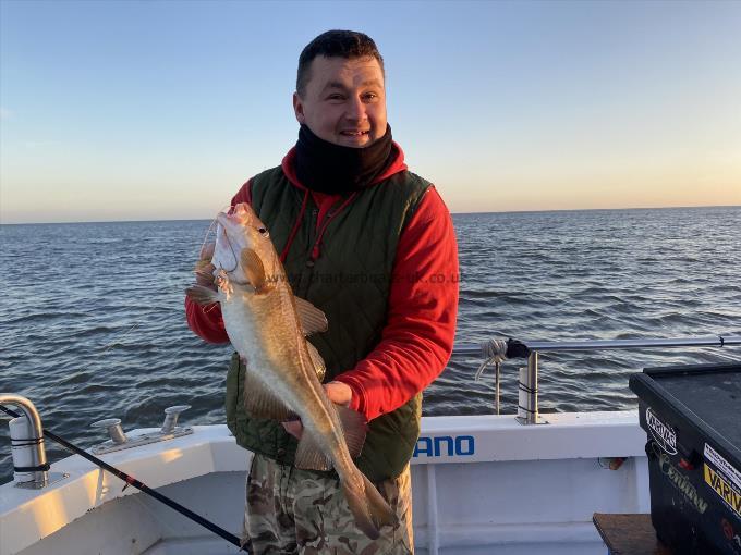 4 lb 12 oz Cod by Perry Franklin.