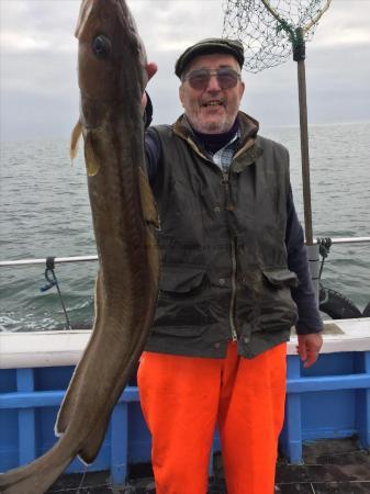 14 lb Ling (Common) by bernie with one of his ling 30 october