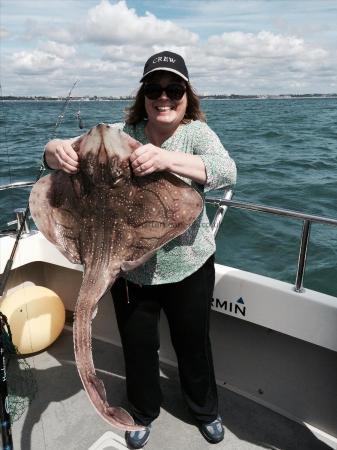 17 lb 5 oz Undulate Ray by Gilly May's first fish!