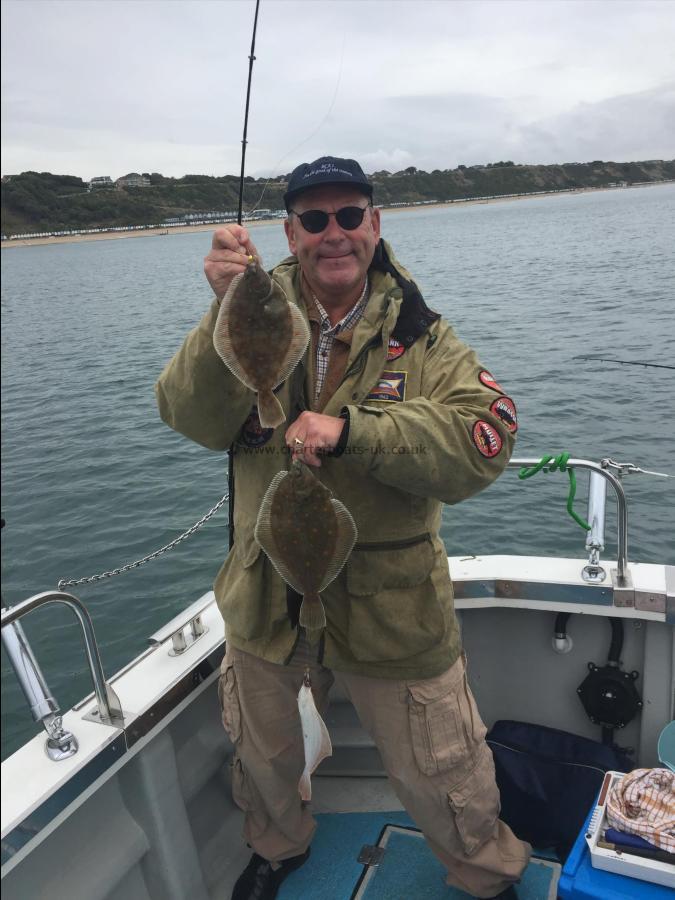 3 lb Plaice by Chris with a triple shot of Plaice