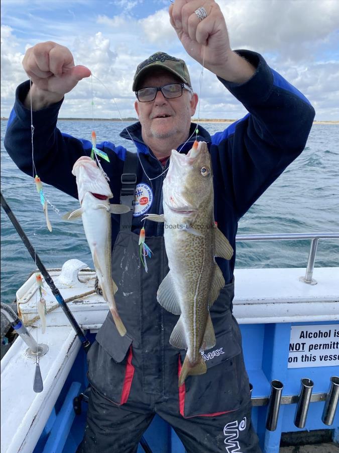 5 lb Cod by Neil from grimsby 2 at a time