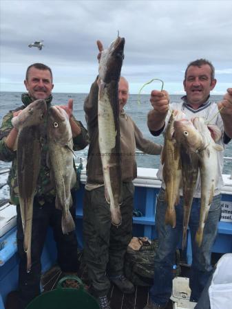 12 lb Ling by some of the fish caught 2nd august on HEIDI J