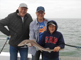 4 lb Starry Smooth-hound by John,Graham,and young Dan