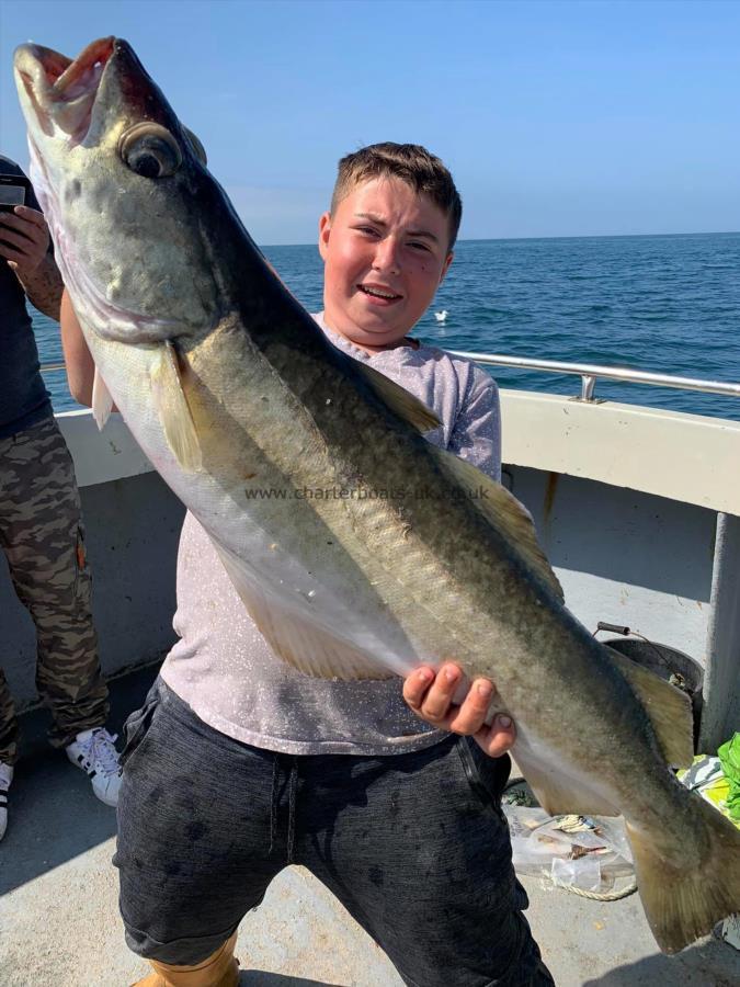 17 lb Pollock by Conor 1 of 2 big Pollock caught on this trip.