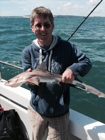 3 lb 1 oz Starry Smooth-hound by Mick's first ever fish!