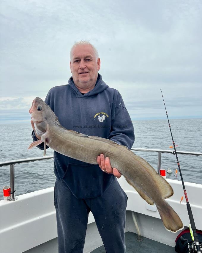 9 lb 8 oz Ling (Common) by Peter North