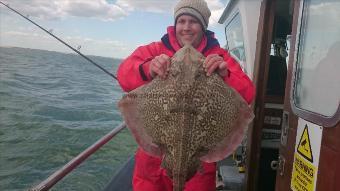 13 lb 9 oz Thornback Ray by James from ashford