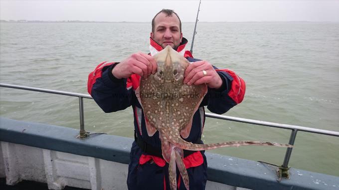 4 lb 9 oz Thornback Ray by Dean from gravesend