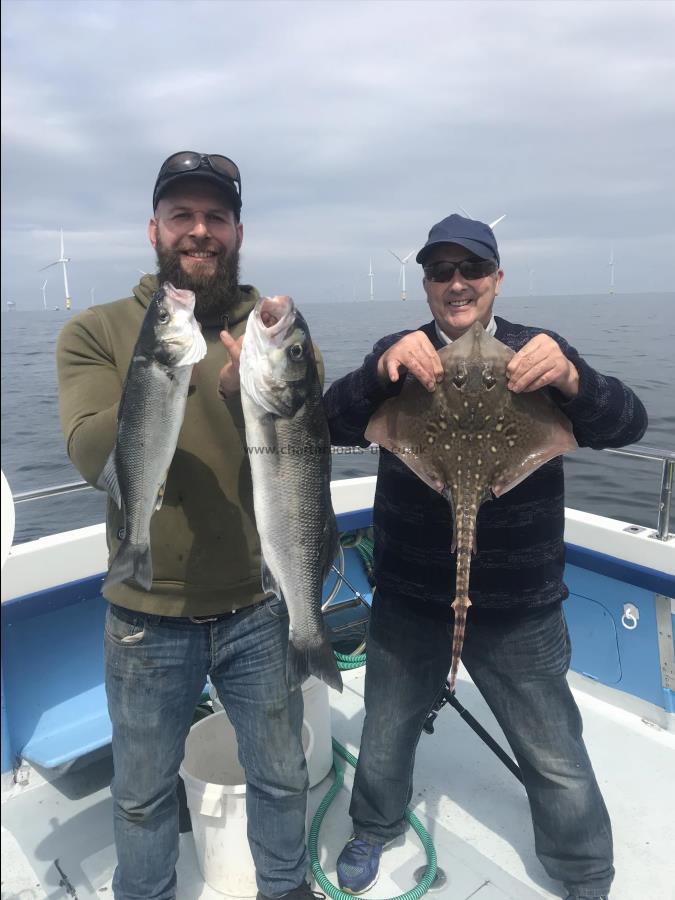 7 lb Bass by Dave and Pete, Father and son today