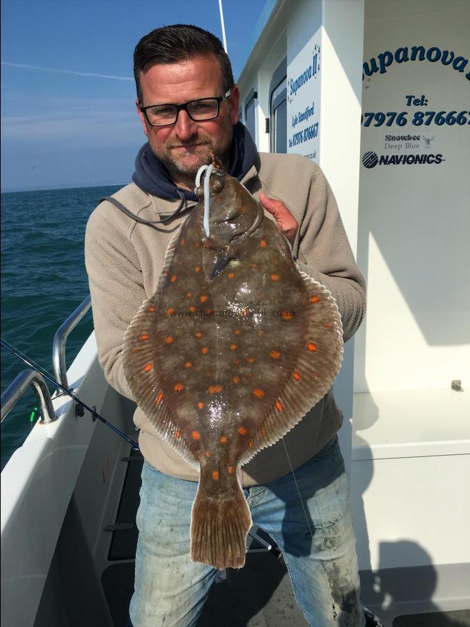 4 lb 1 oz Plaice by Mike Elvy