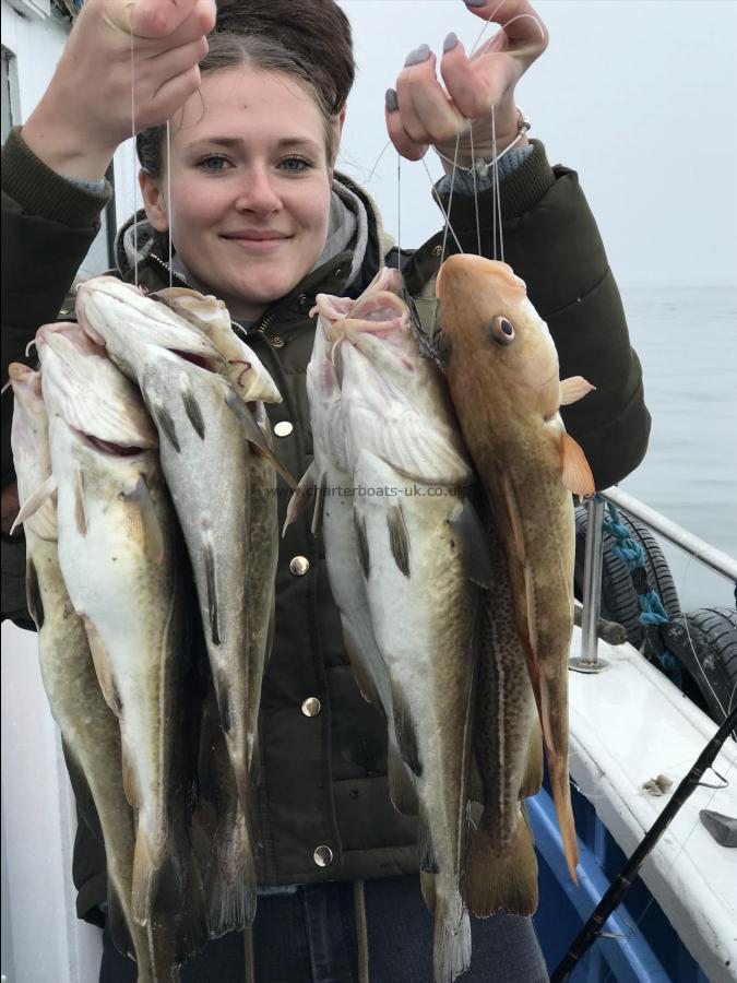 7 lb Cod by Jamie 2nd june all caught in 1 hour