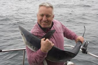 75 lb Blue Shark by steve evans