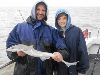 4 lb Starry Smooth-hound by Russ and son Brad