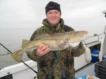 12 lb 7 oz Cod by Rob Hill with his 12pound cod caught on Sophie Lea