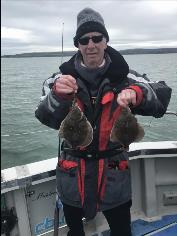 1 lb 4 oz Plaice by Chris with a double shot