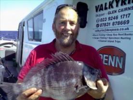 3 lb 12 oz Black Sea Bream by Spike Spears out on a jolly