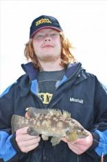 1 lb Ballan Wrasse by Ben with a small ballan