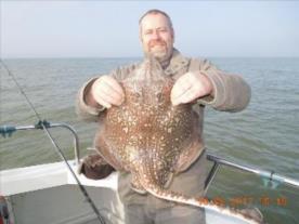 10 lb 6 oz Thornback Ray by Geoff Morris with his first thornback.