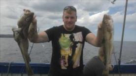 4 lb 8 oz Cod by mick wales cod x2 4.5lb and 4lb