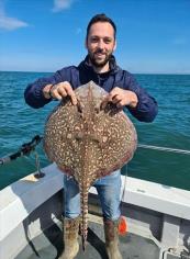 12 lb Thornback Ray by AJ also from Dreadnought fishing club.