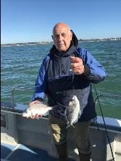 2 lb Black Sea Bream by Clive with another double shot