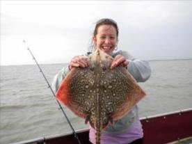 10 lb 6 oz Thornback Ray by Nicky with her first thornback