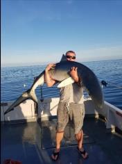 84 lb 6 oz Blue Shark by Chris jones