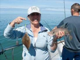 8 oz Dab by Cheryl with a brace of fish