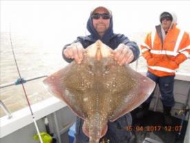 14 lb Thornback Ray by Mat with a cracking thornback